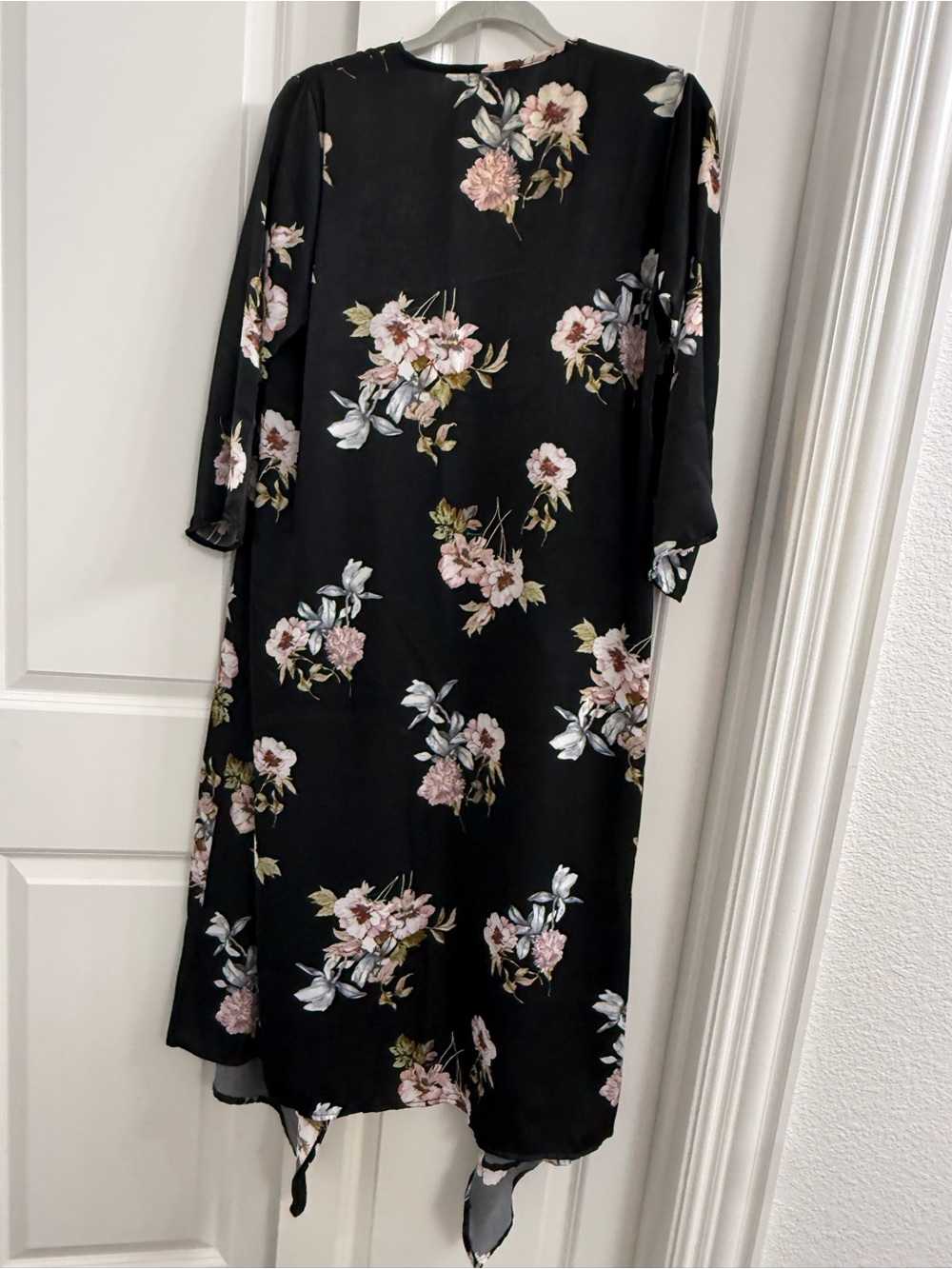 G By Guess Jacie Floral Duster Coatigan Kimono Casusl Flowy Whimsy Goth Medium - Picture 10 of 13